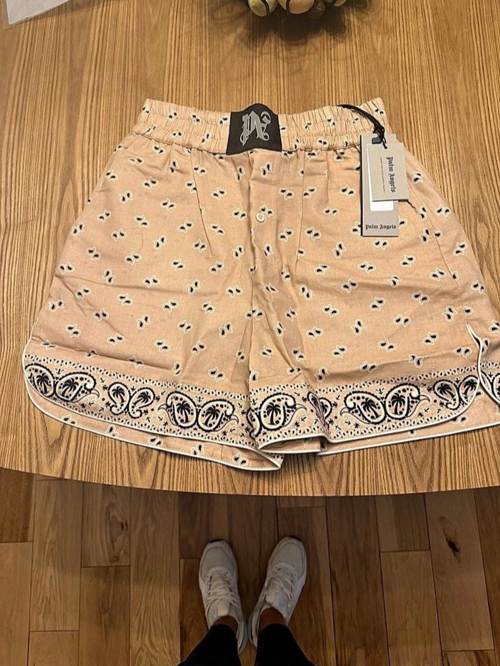 Palm Angels Paisley Boxer Shorts in Pink & Black Size Small NWT